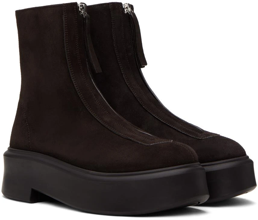The Row Brown Zipped I Boots 4