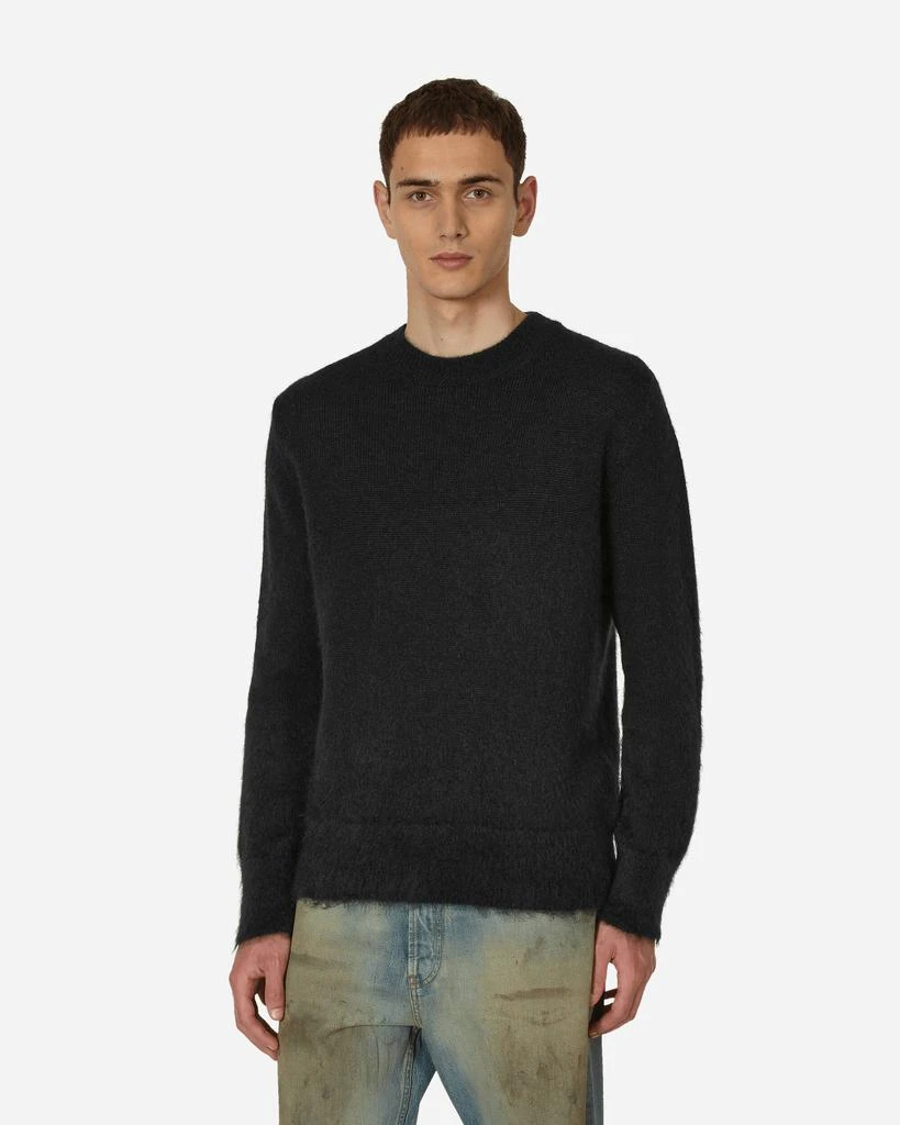 Off-White Mohair Arrow Knit Crewneck Sweater Black 1