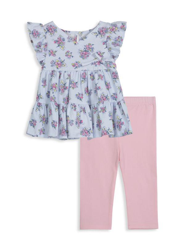 Pippa & Julie Baby Girl's 2-Piece Floral Top & Leggings Set