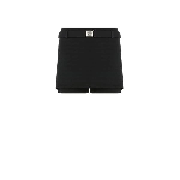 Prada Belted jacquard shorts 1