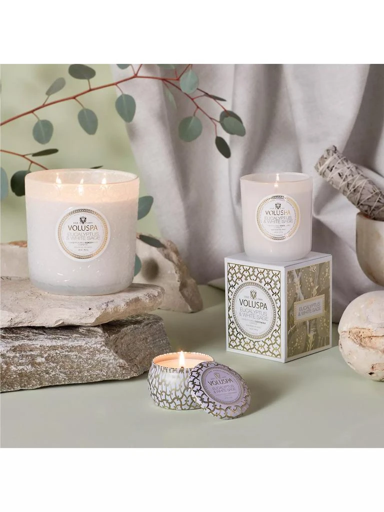 Voluspa Eucalyptus & White Sage Luxe Candle 4