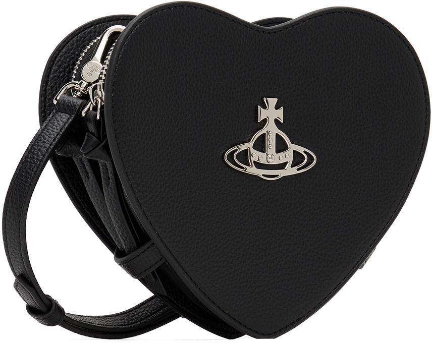 Vivienne Westwood Black Louise Heart Crossbody Bag