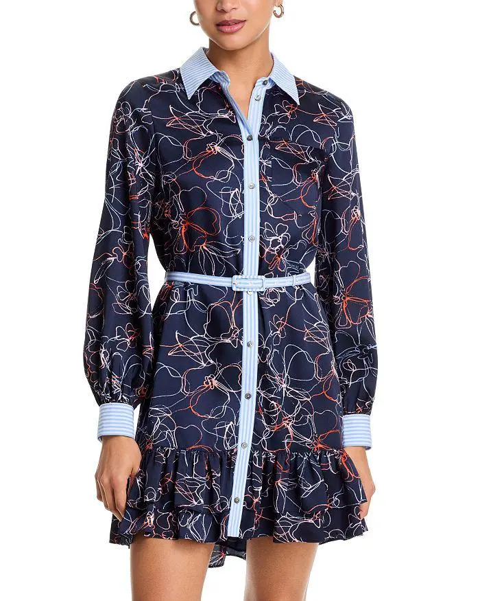 Cinq à Sept Malva Linework Floral Tirza Dress new arrivals