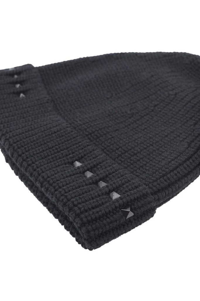Valentino Black Untitled Stud Beanie 2