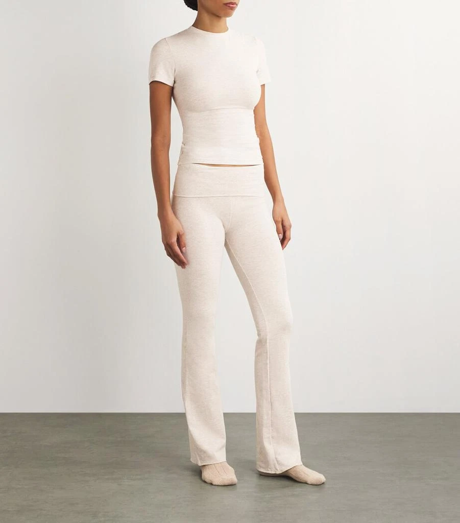 SKIMS Cotton-Blend Fold-Over Trousers 2