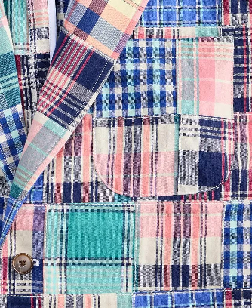 Club Room Men's Patchwork Madras Regular-Fit Blazer, Exclusively at Macy's 5