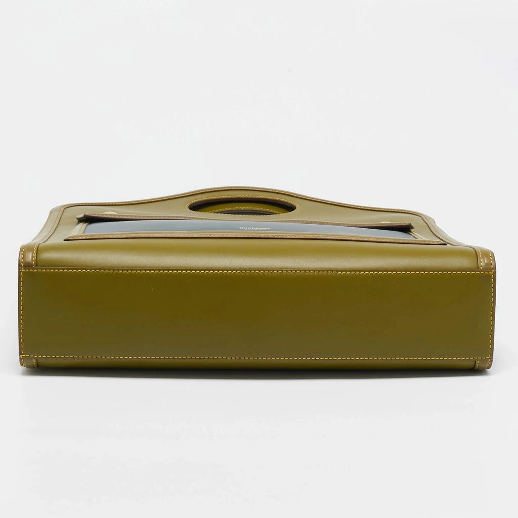 Burberry Burberry Juniper Green/Blue Leather Medium Pocket Tote 6