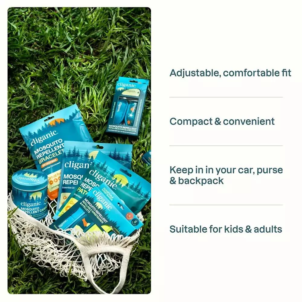Cliganic Mosquito Repellent Refillable Wristbands - 3PK 
6 Refills 7