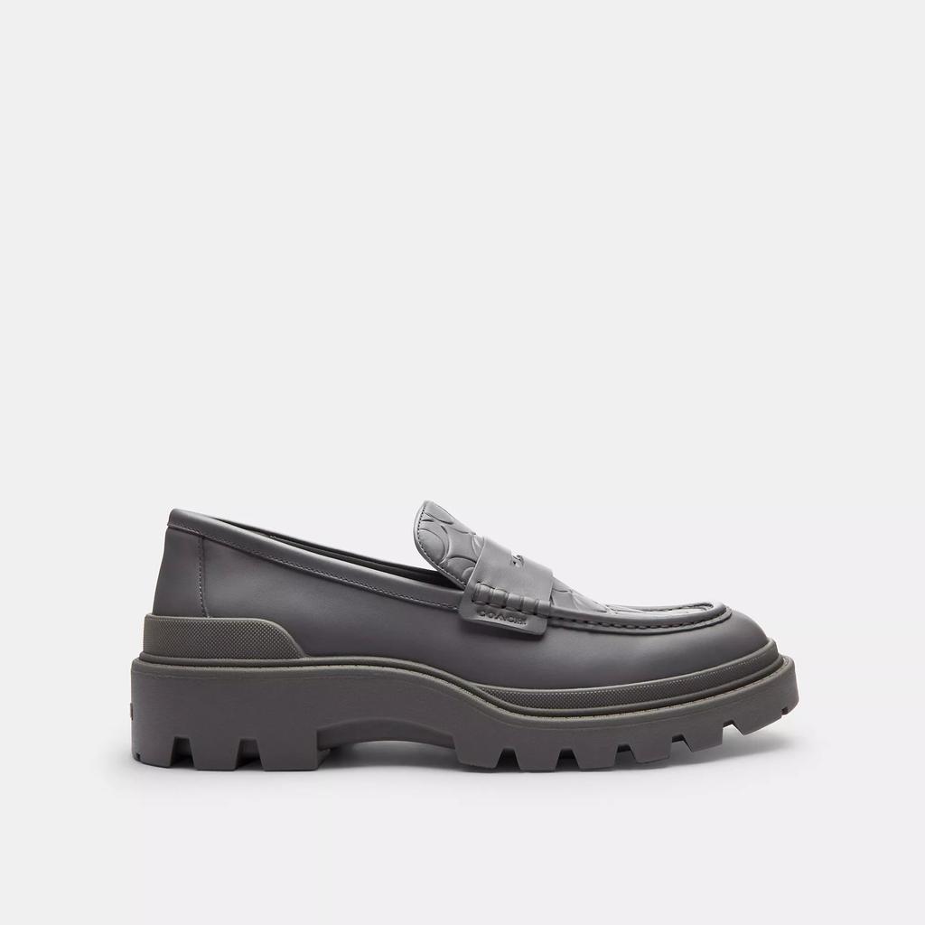 Coach Platform Loafer With Signature Print