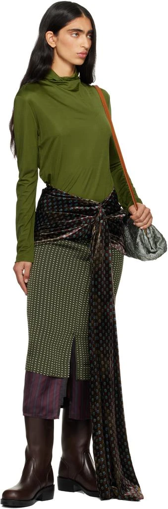 Dries Van Noten Green Jersey Turtleneck 5