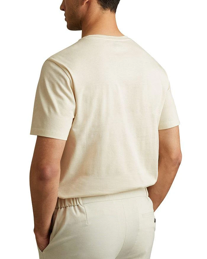 REISS Rialto Mercerized Cotton Tonal Stripe Jacquard Tee 2