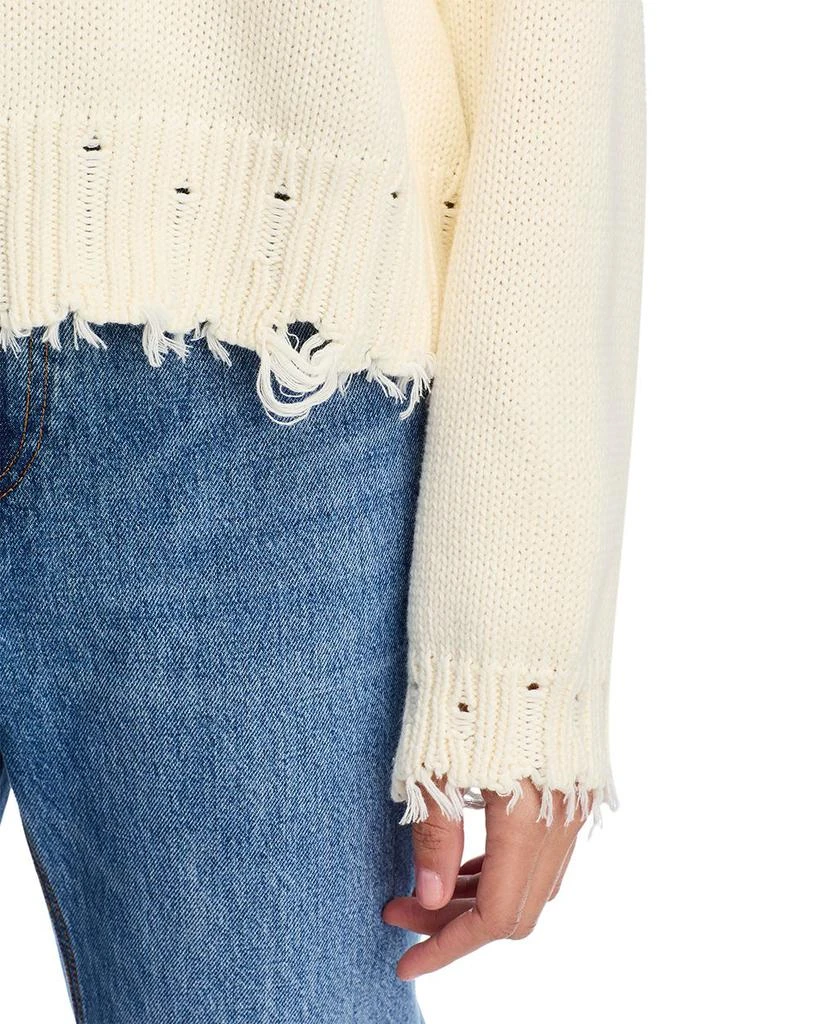 Denimist Oversized Cropped American Flag Sweater 4