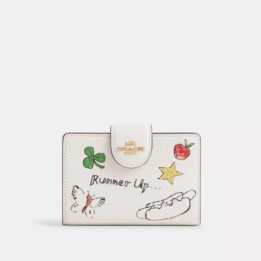 Coach Medium Corner Zip Wallet With Sketch Print 1