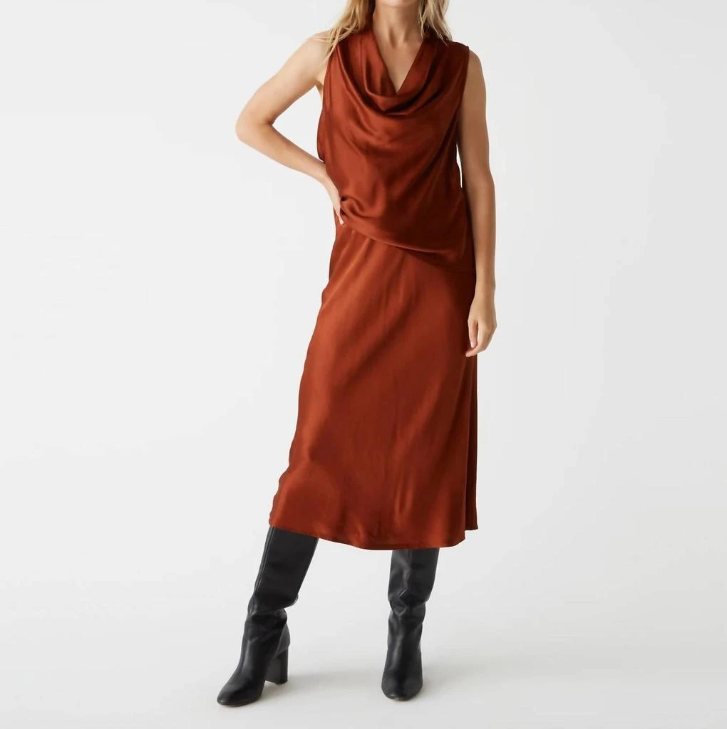 Michael Stars Leila Midi Skirt In Lava 1