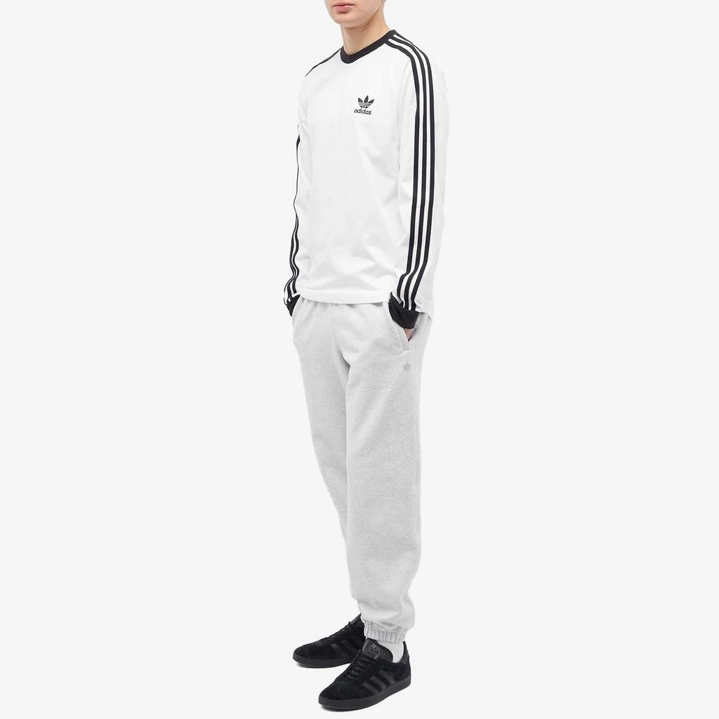 Adidas Adidas Long Sleeve 3 Stripe T-Shirt 4