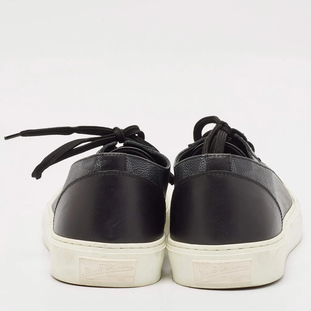 Louis Vuitton Louis Vuitton Black Damiere Canvas and Leather Low Top Sneakers Size 43.5 5