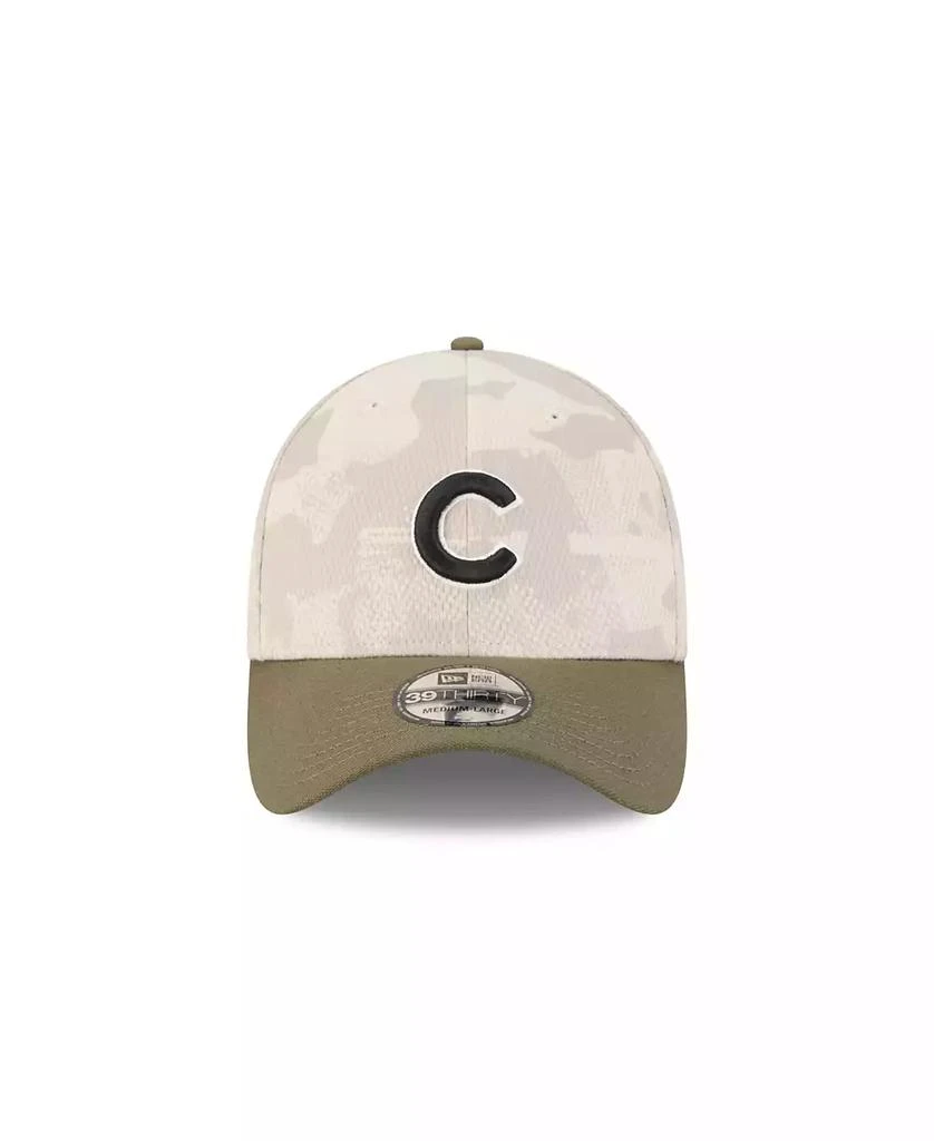 New Era Men's Light Beige/Olive Chicago Cubs 2025 Armed Forces Day 39THIRTY Flex Hat 3