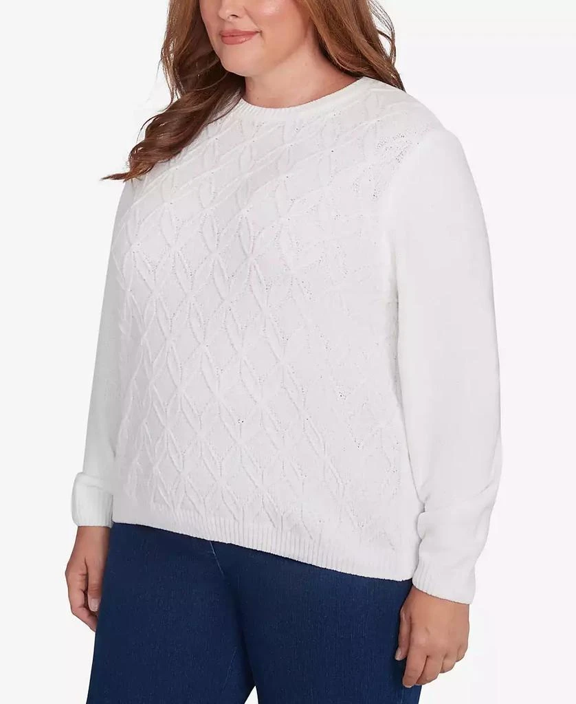 Alfred Dunner Plus Size Classic Chenille Pullover Sweater 3