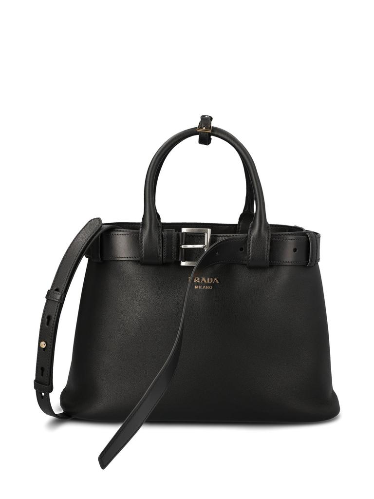 Prada Medium Buckle Suede Bag with Belt - Bags - Compare