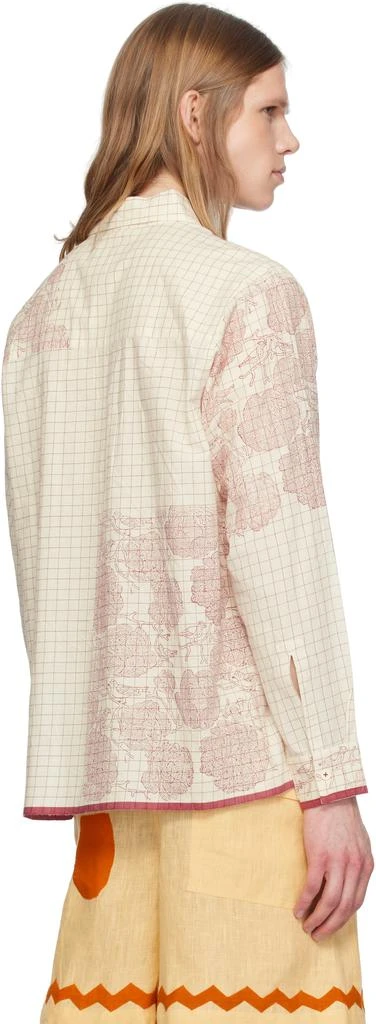 HARAGO Off-White Printed Rose Shirt 3
