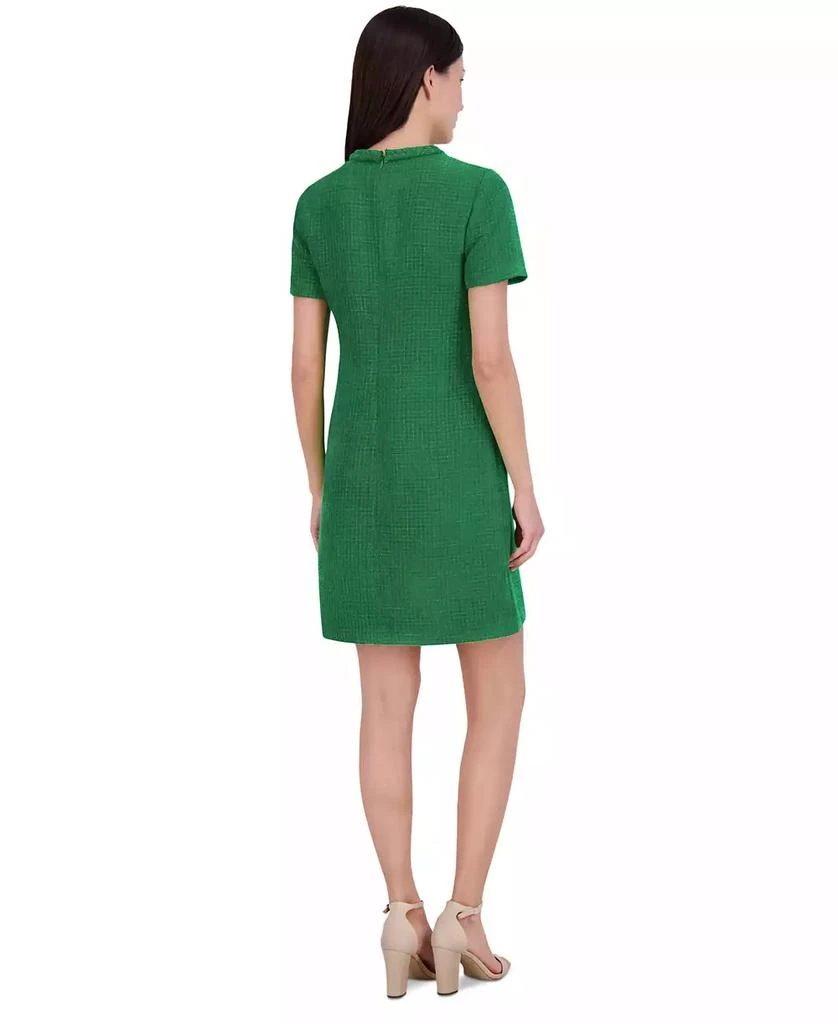 Eliza J Petite Braided-Trim Short-Sleeve Shift Dress 5