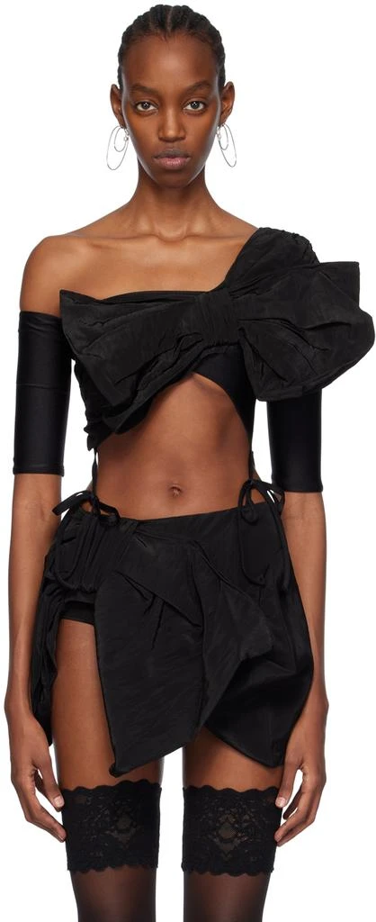 pushBUTTON Black Ribbon Bodysuit 1