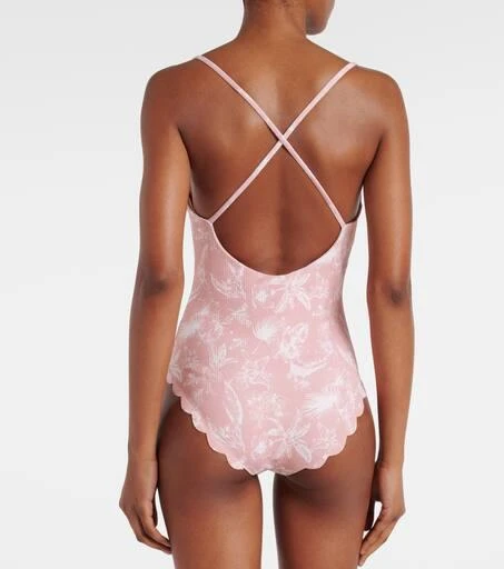 Marysia North Maillot floral scalloped swimsuit 3