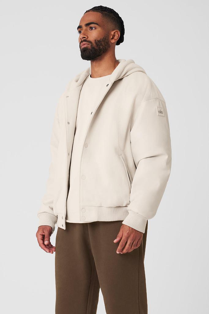 Alo Select Hooded Bomber Jacket - Bone - Jackets - Free
