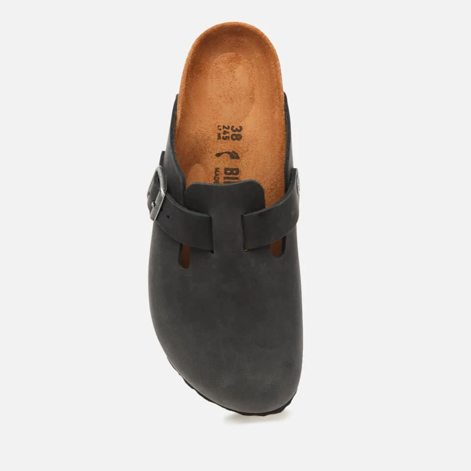 Birkenstock BIRKENSTOCK WOMEN'S BOSTON OILED LEATHER MULES - BLACK 3