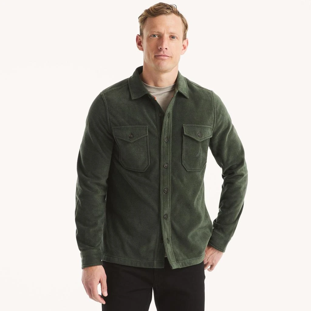 Nautica Mens Nautex Fleece Button-Up Shirt