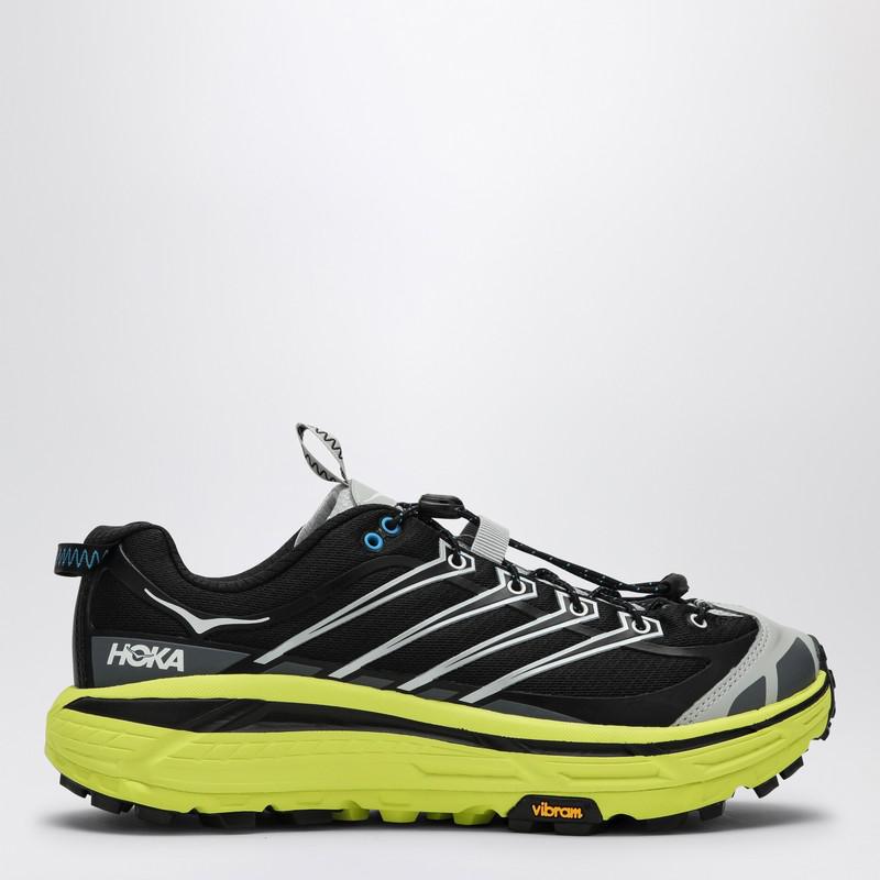 Hoka One One Black and yellow Mafate Three2 sneakers