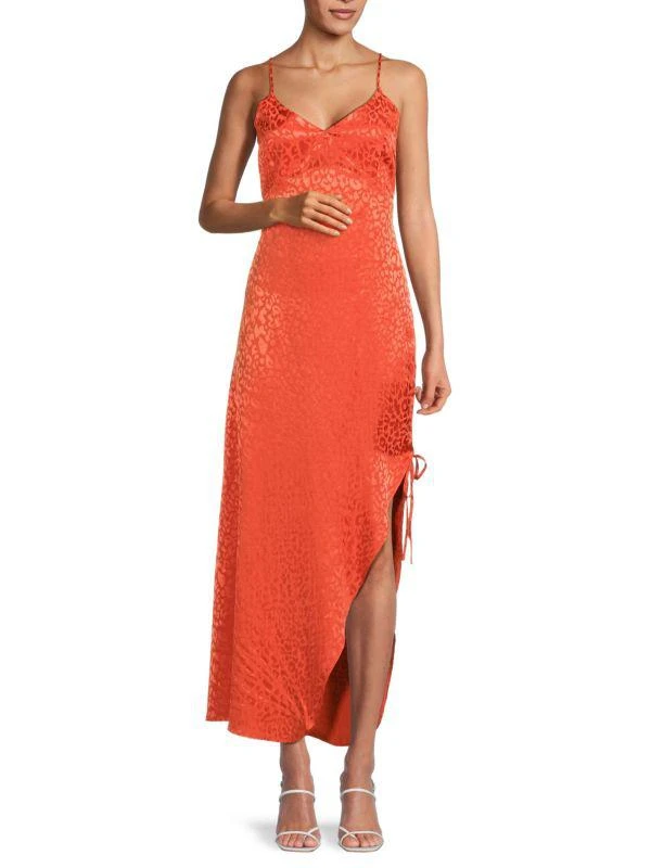 The Range Leopard Textured Maxi Slip Dress 1