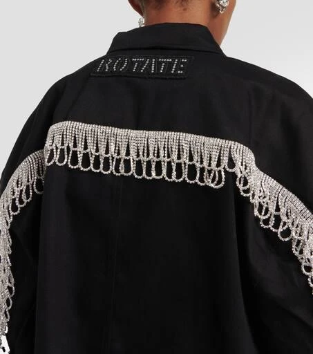 ROTATE Birger Christensen Embellished oversized denim jacket 6