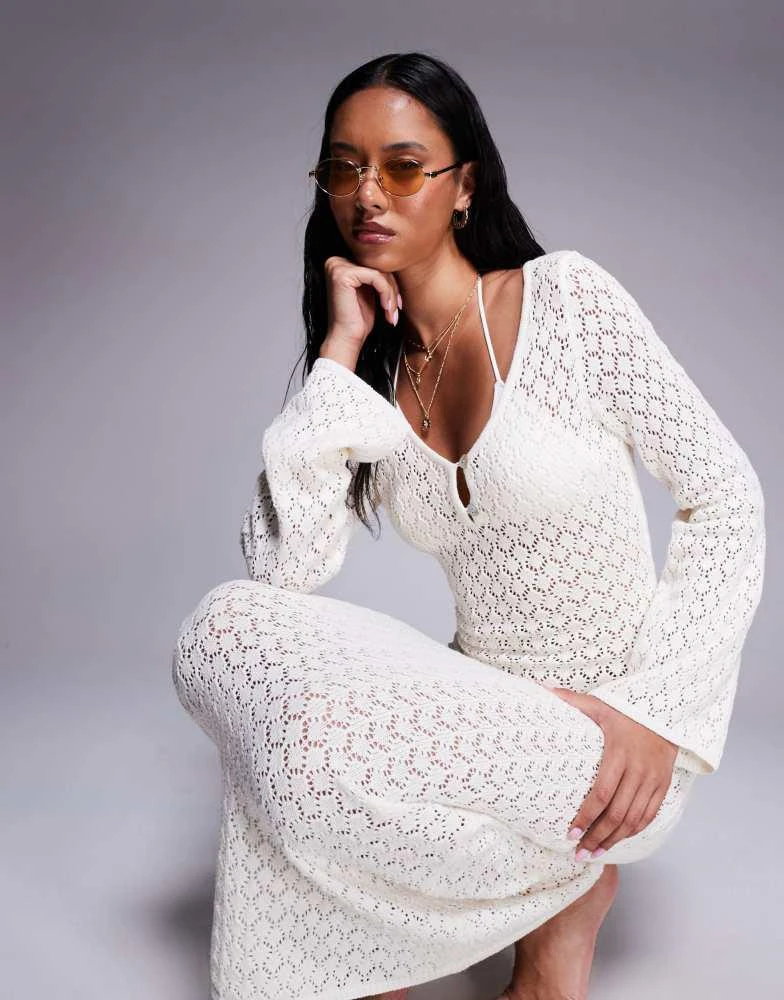 boho mini dress long sleeve FAITH V-Neck Long-Sleeve Boho Mini Dress – 1930 Clothing main image 1