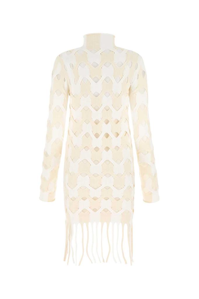 Dion Lee Dion Lee Two-Toned Cut-Out Fringed Mini Dress