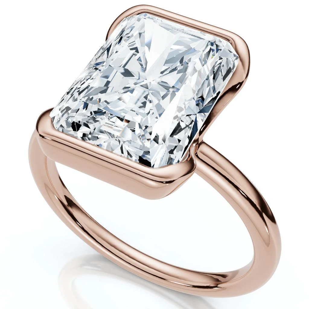 Pompeii3 Certified 4Ct Radiant Solitaire Diamond Engagement Ring 14k Gold or Pt Lab Grown 5
