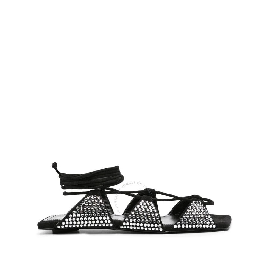 The Attico Tatc Crystal-Embellished Renee Flat Sandal 1