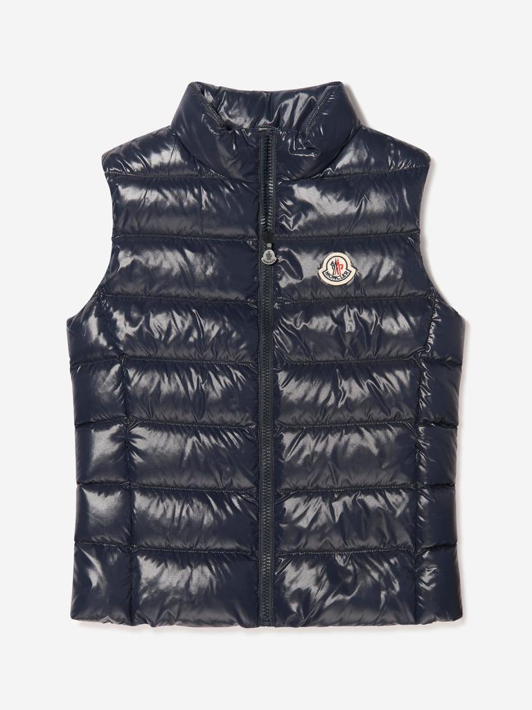 Moncler Moncler Enfant Girls Down Padded Ghany Gilet in Navy