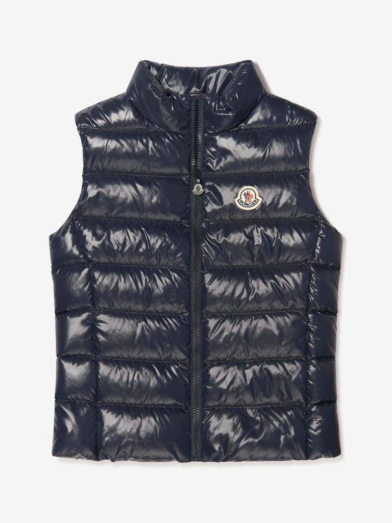 Moncler Moncler Enfant Girls Down Padded Ghany Gilet in Navy 1