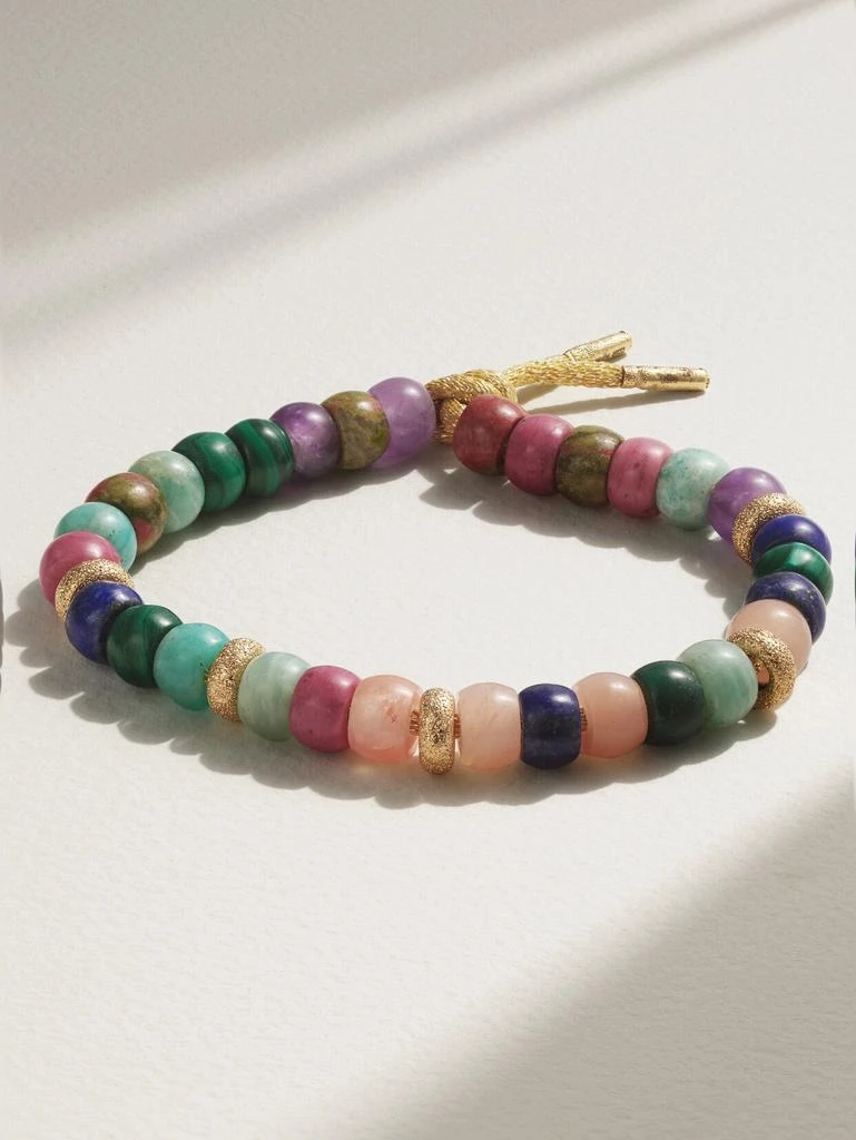 CAROLINA BUCCI Forte Beads Cartagena 18k 黄金、卢勒克斯、多种宝石手链 1