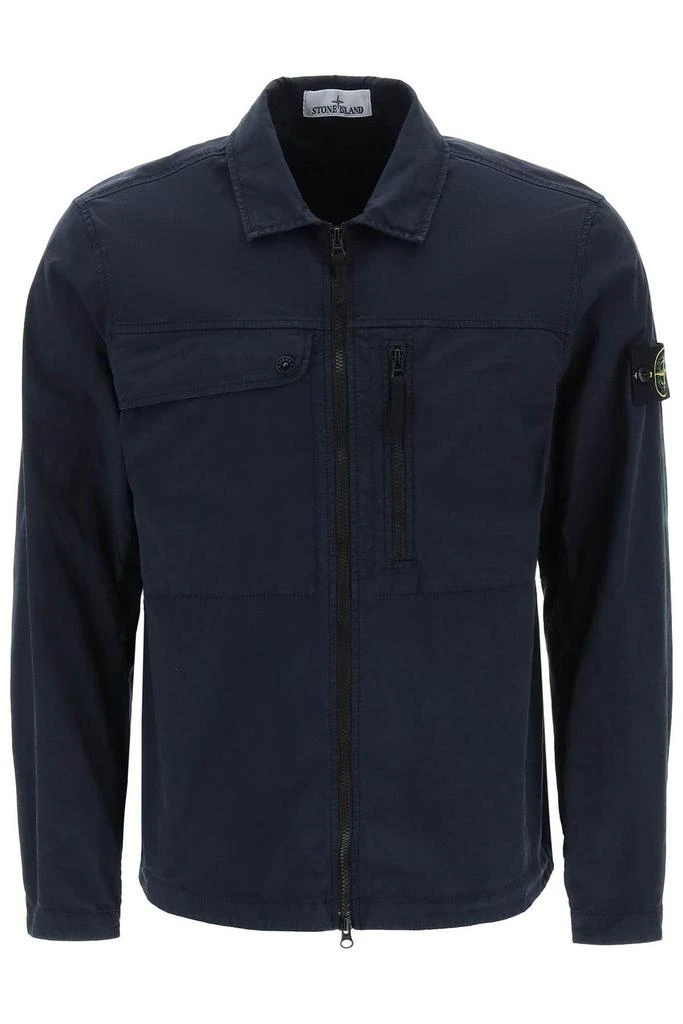 STONE ISLAND Supima Cotton Twill Stretch-TC overshirt 1