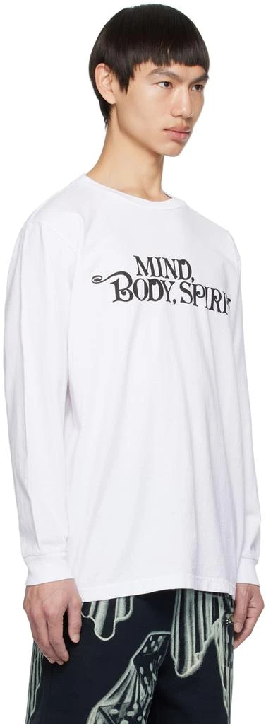 Awake NY White 'Mind Body Spirit' Long Sleeve T-Shirt 2