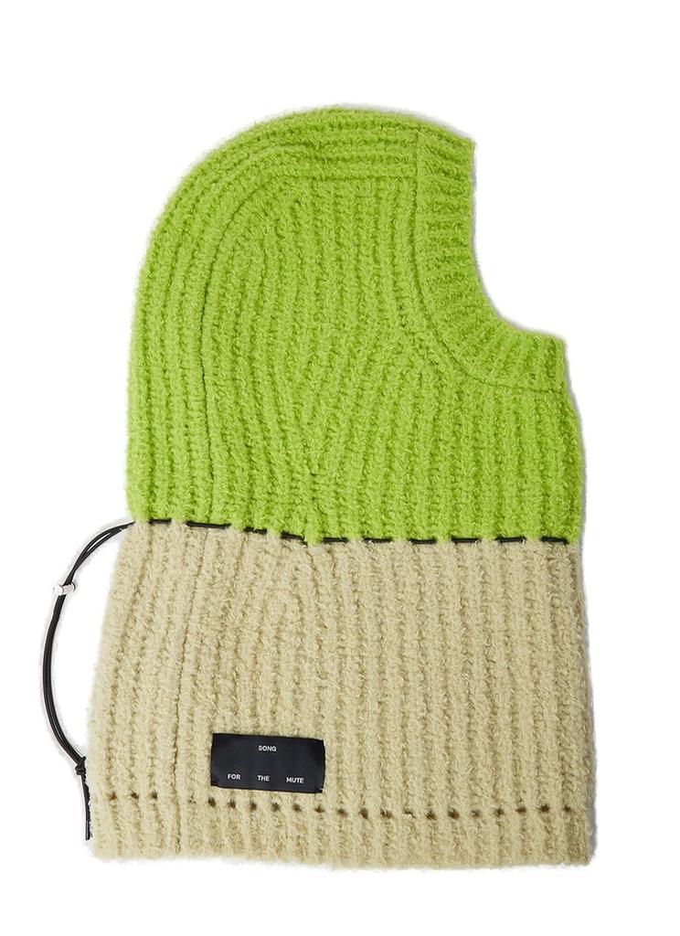Song for the Mute Song For The Mute Two-Toned Oversized Knitted Balaclava