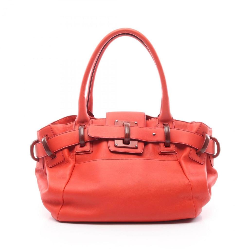 Salvatore Ferragamo Grape leather large shopping bag - Tote