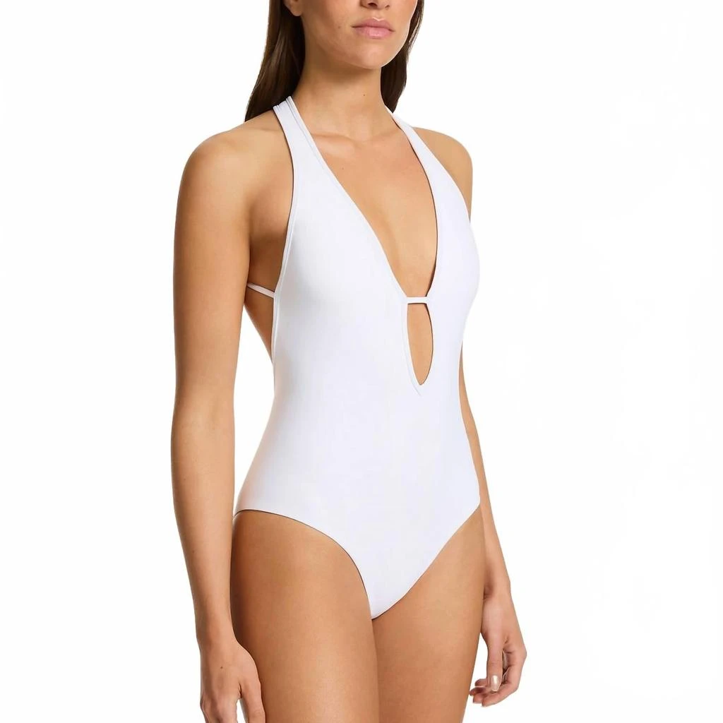 JETS Women's Jetset Butterfly Back One Piece In White 3