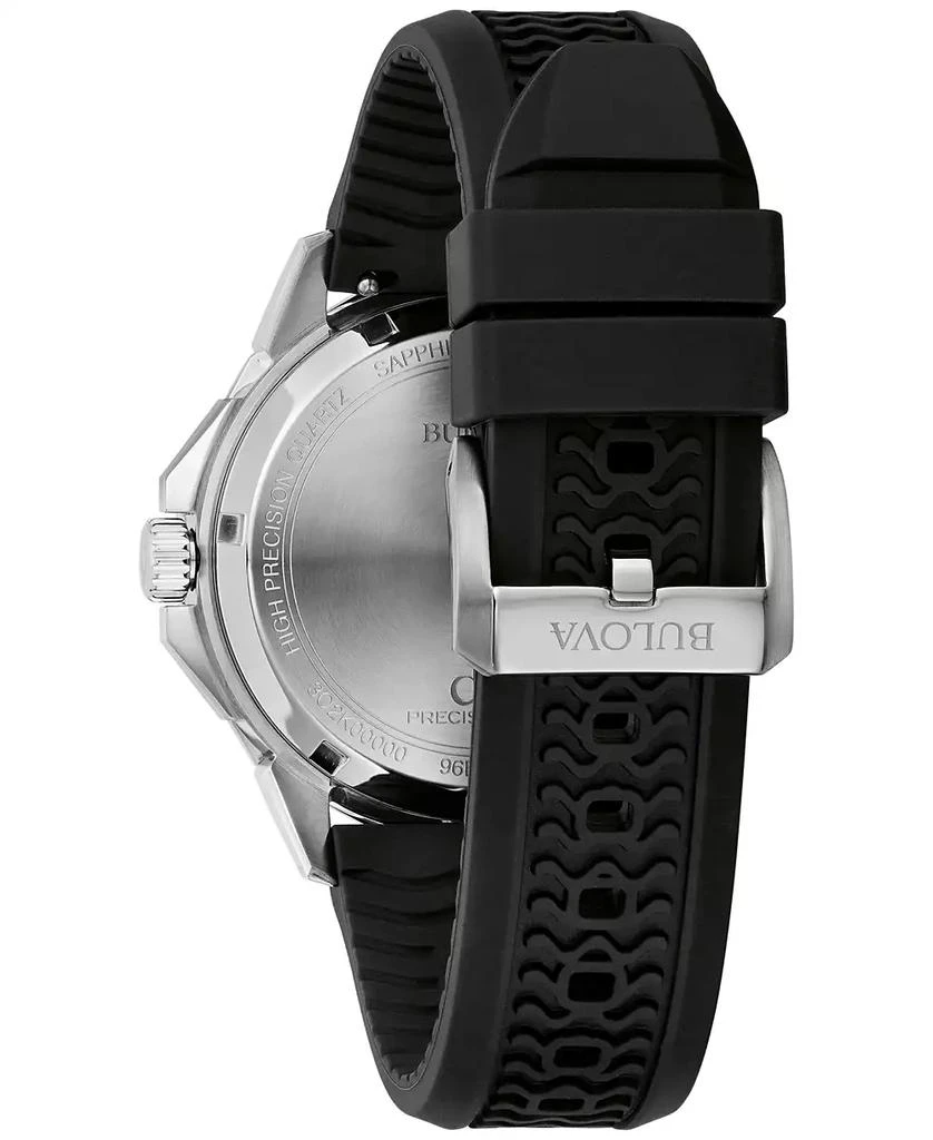 Bulova Men's Marine Star Black Silicone Strap Watch 43mm 3