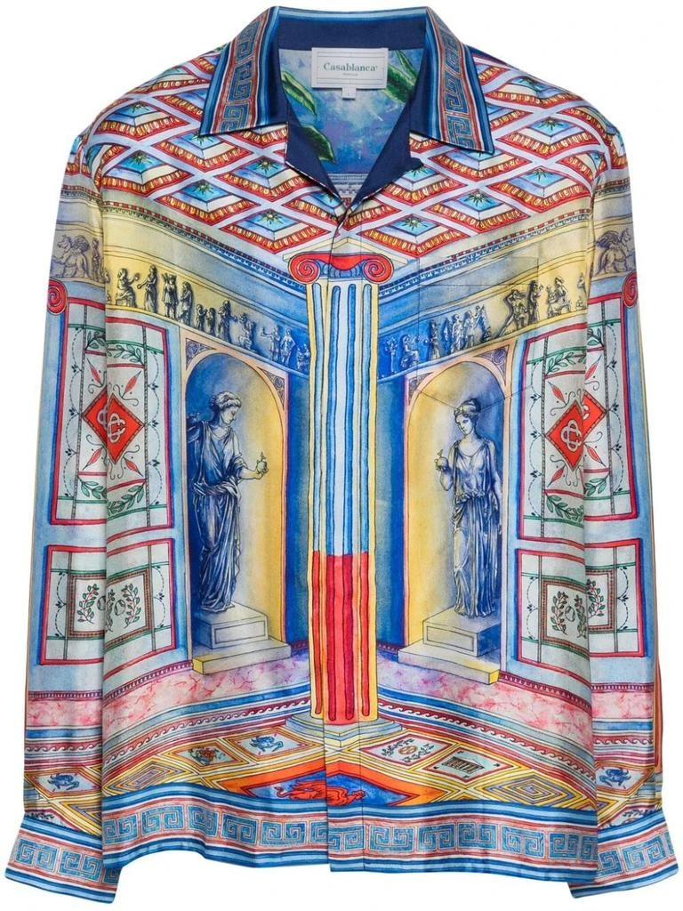 Casablanca LONG SLEEVE CUBAN COLLAR SHIRT 1