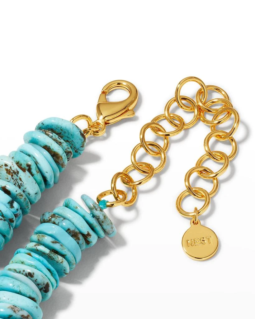 NEST Jewelry Turquoise Heishi with Baroque Pearl Necklace 4