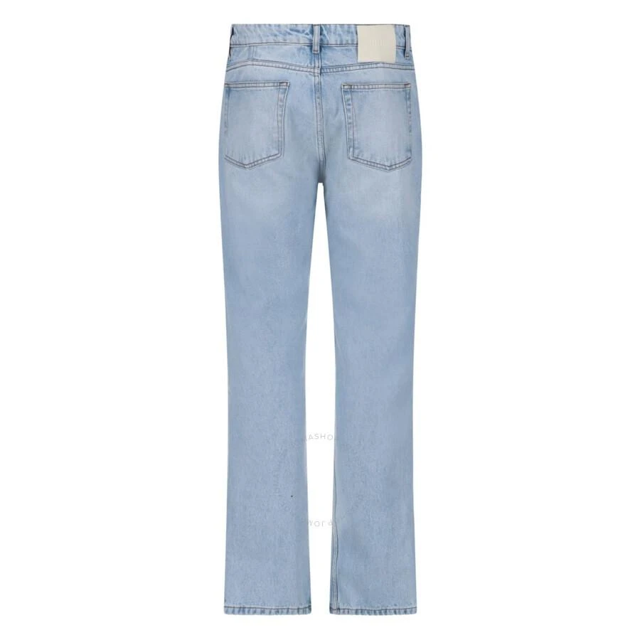 AMI Classic Fit Bleached Blue Denim Jeans 2
