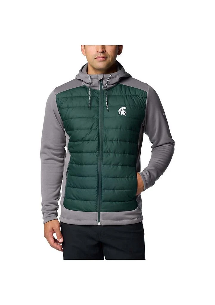Columbia NCAA Green/Gray Michigan State Spartans Out-Shield Hybrid Full-Zip Hoodie Jacket